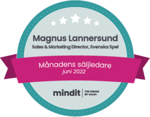 Manadens saljledare badge juni 2022 Magnus Lannersund